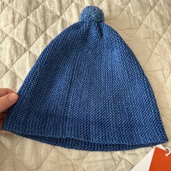 Misha and puff merino garter hat blueberry - Picture 7 of 8
